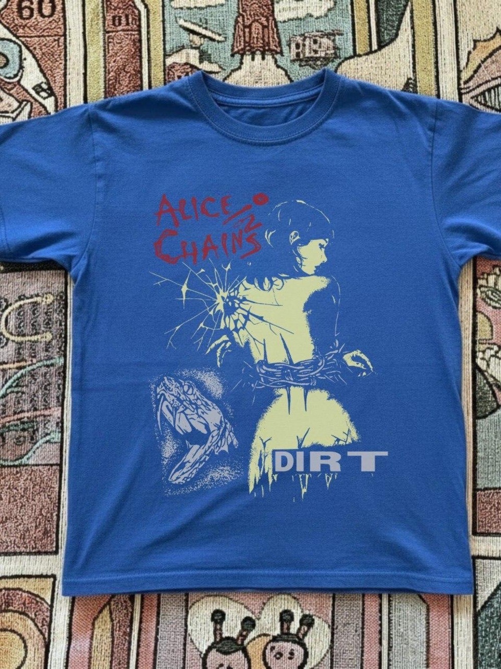 Gildan Blue Alice In Chains 'Dirt' Graphic Tee
